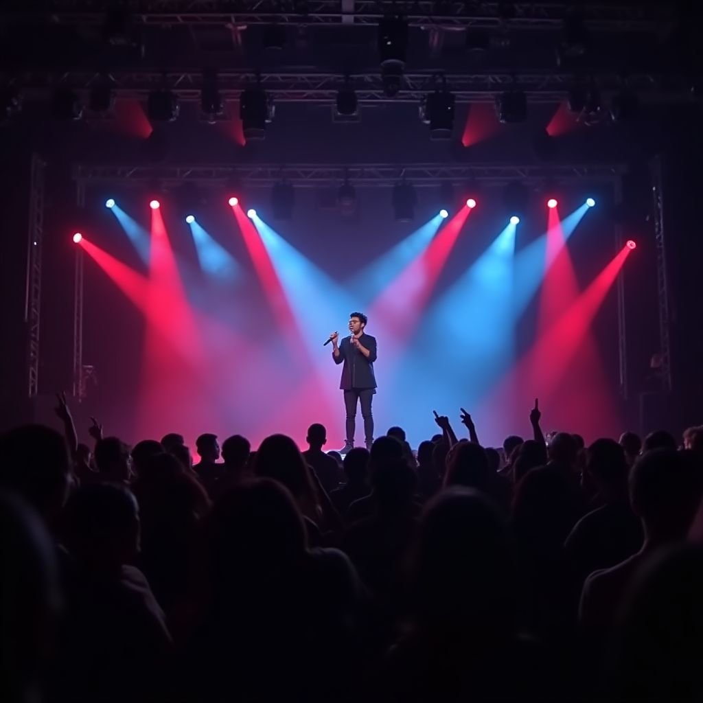 明星演唱会精彩现场，舞台魅力瞬间